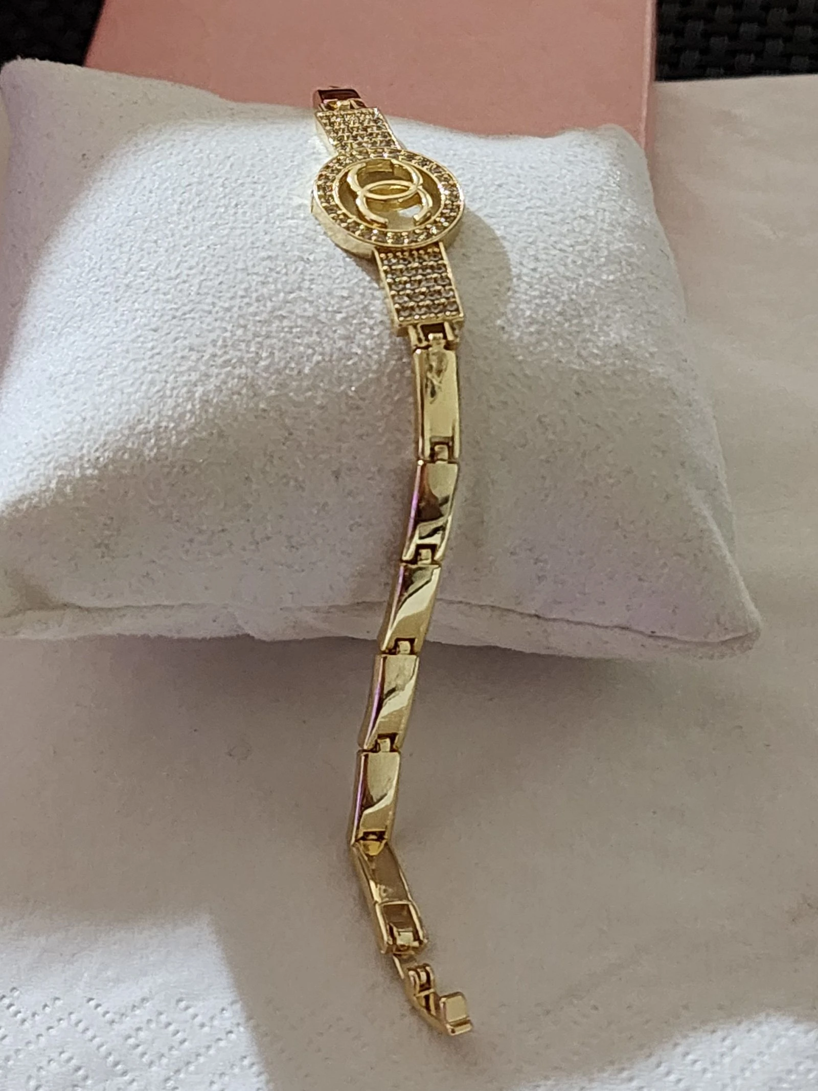 Pulsera con circonitas , oro laminado 14k  – photo 6